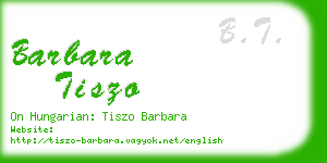 barbara tiszo business card